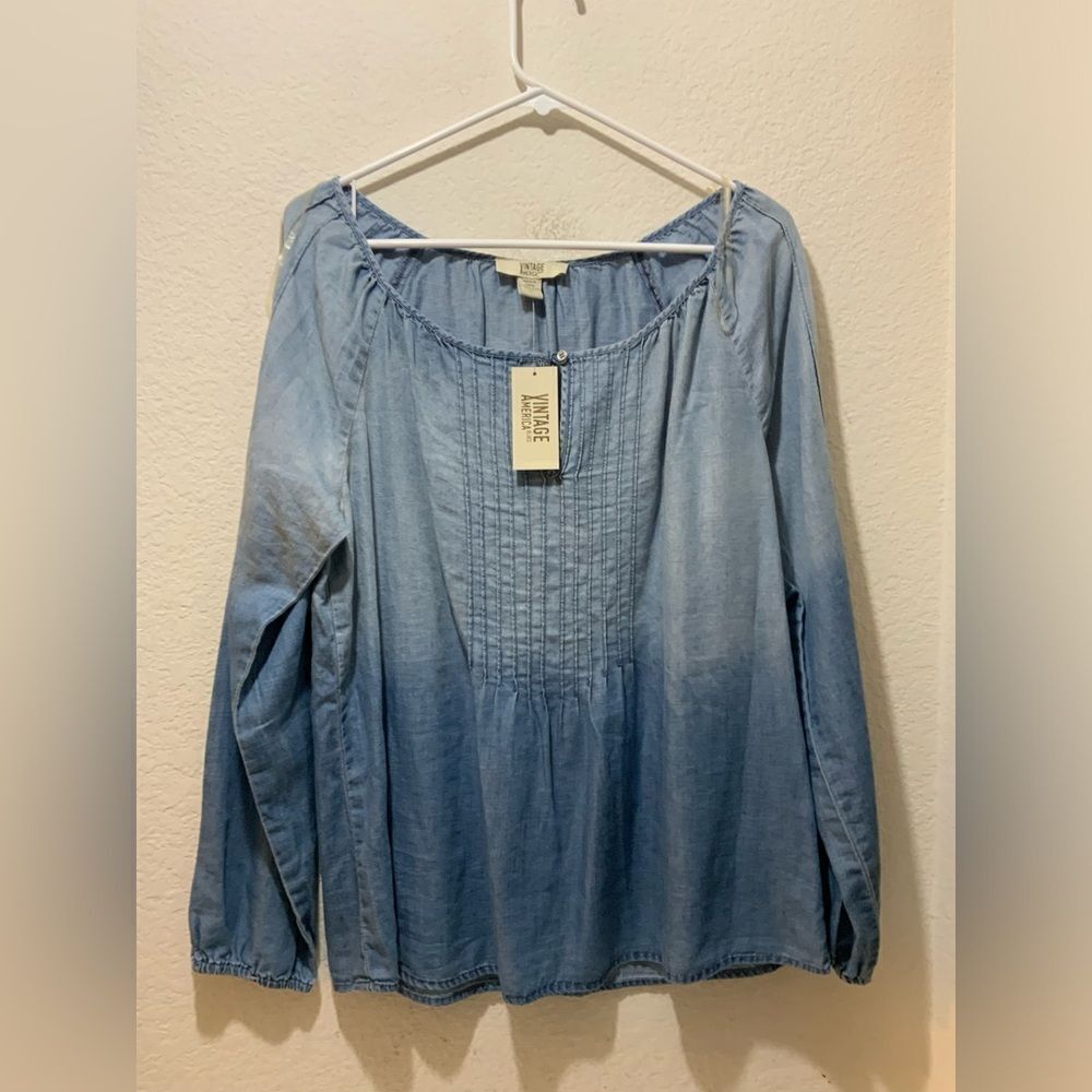 New Vintage America Denim Top size L